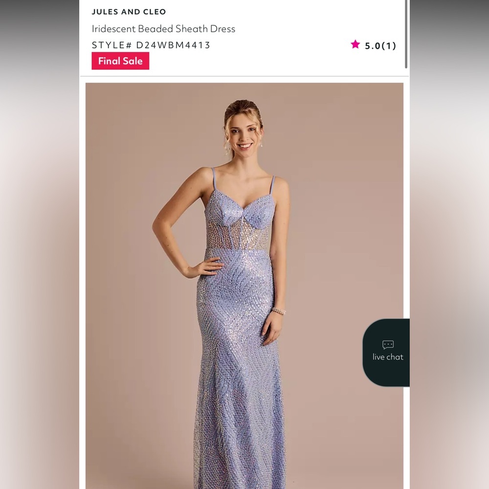 NEW Jules and Cleo Iridescent Beaded Sheath Dress
